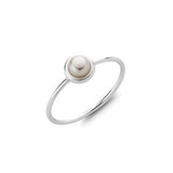 sterling silver pearl ring
