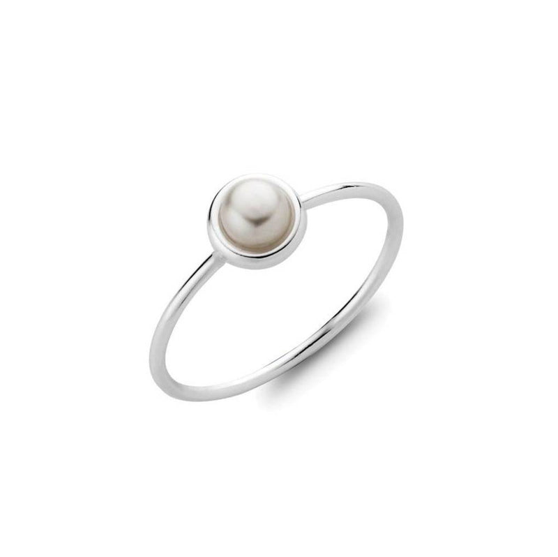 sterling silver pearl ring