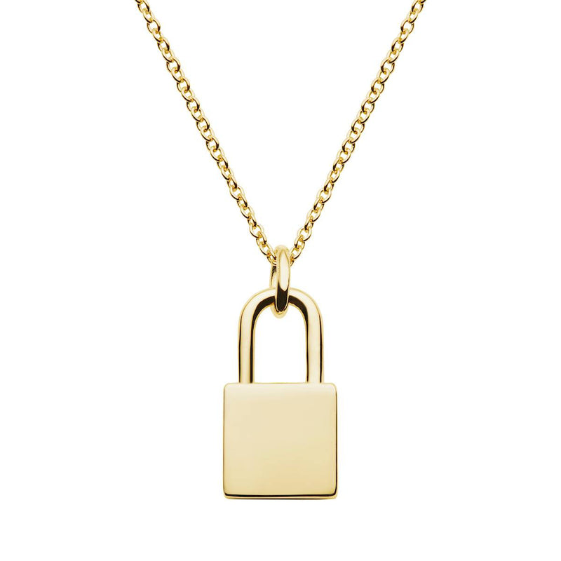 yellow gold pendant with cable chain