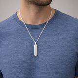 Totem Bar Necklace — Stainless Steel (Silver)
