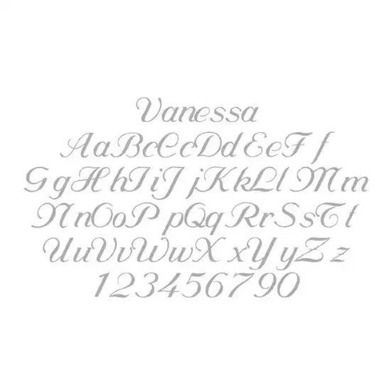 Vanessa Script Shop Engraving Fonts | Fonts Australia | The Silver Store