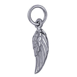 angel wing charm made from sterling silver