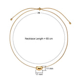 adjustable bean necklace upto 65cm long