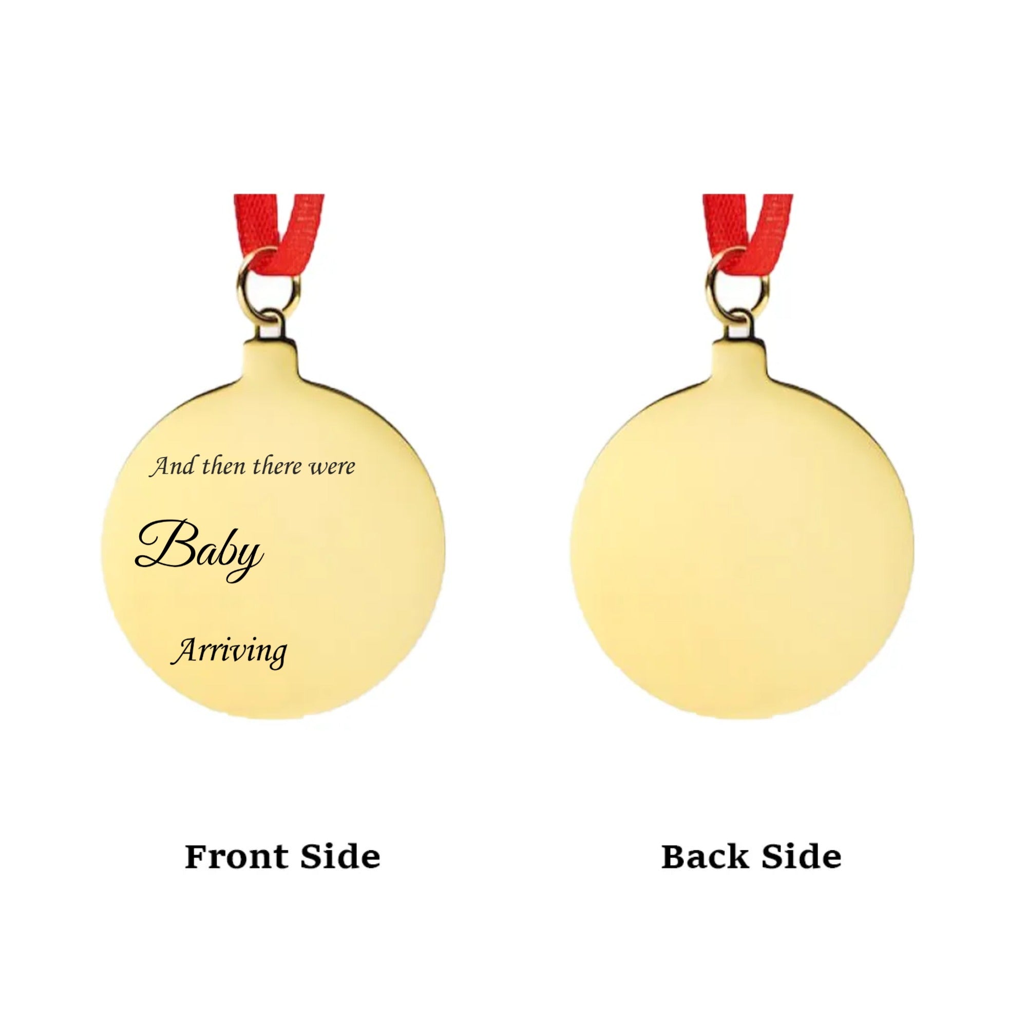 Engraved Gold Bauble Ornament