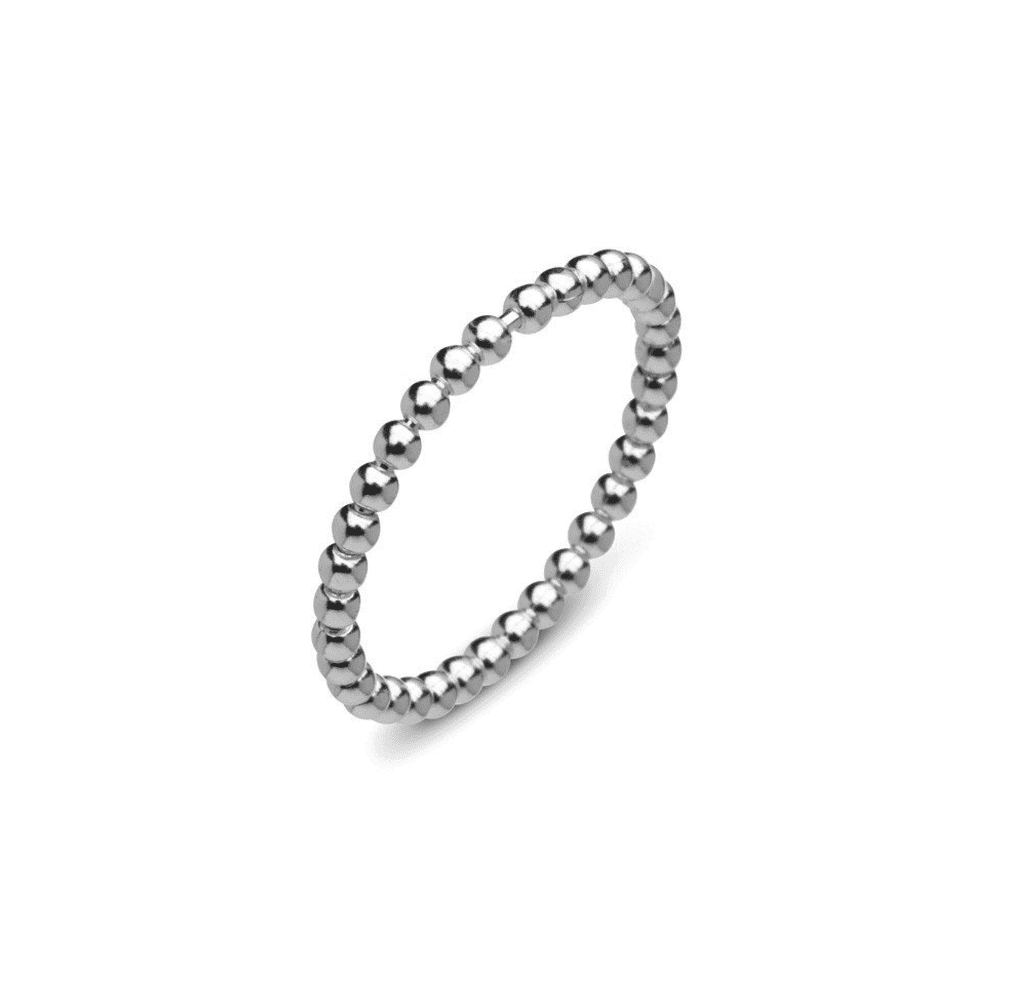 stackable sterling silver ball ring