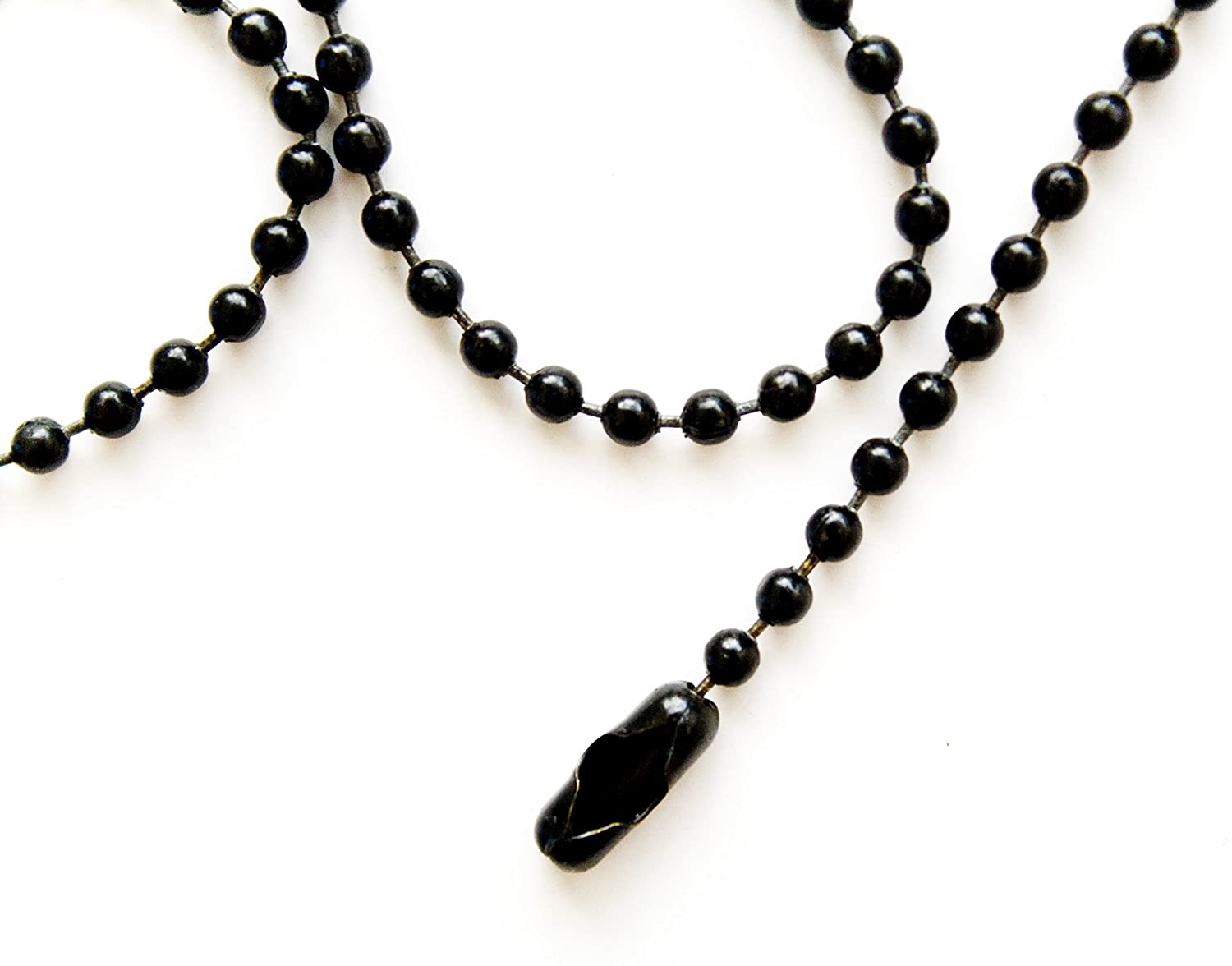 black steel ball chain 2.5mm 55cm long