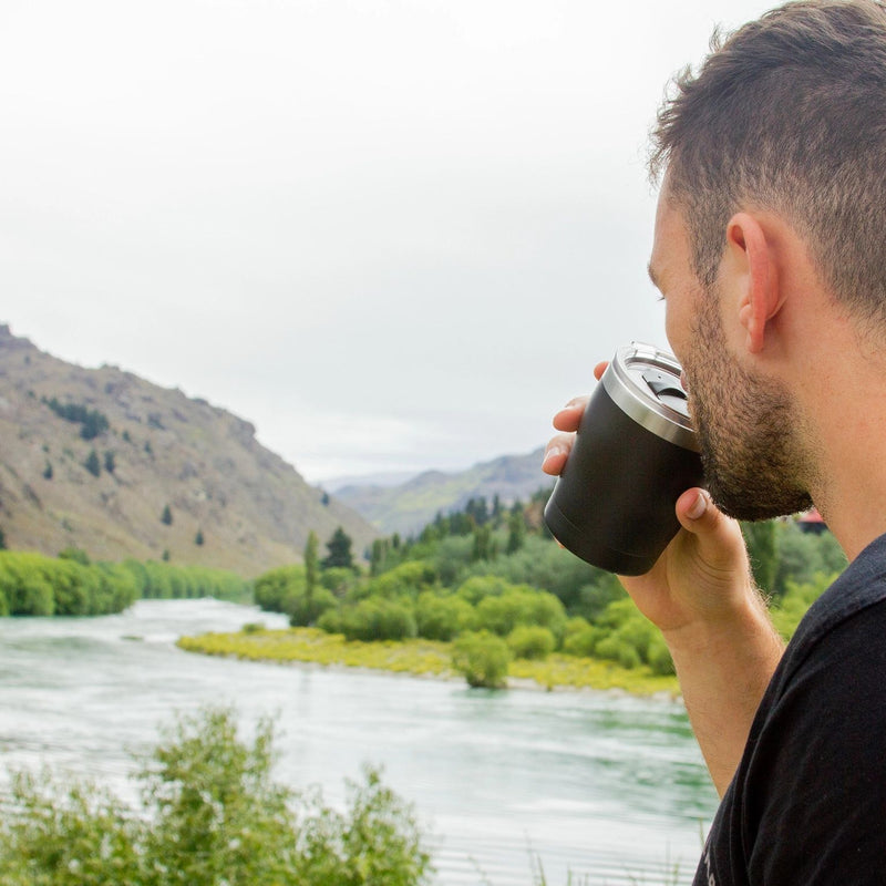 black huski short tumbler coffee and outdoor hike perfect gift for active people 