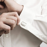 Brushed/Polished Stainless Steel Rectangle Cufflinks
