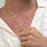 9ct Gold Diamond Cut Curb Chain 55cm