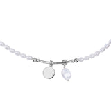 Pearl Necklace With Sterling Silver Detail