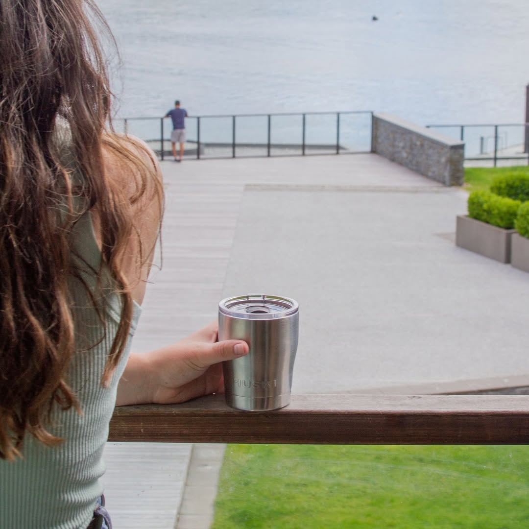 take your Huski short tumbler n outdoor walks and keep you coffee hot or your drink cold