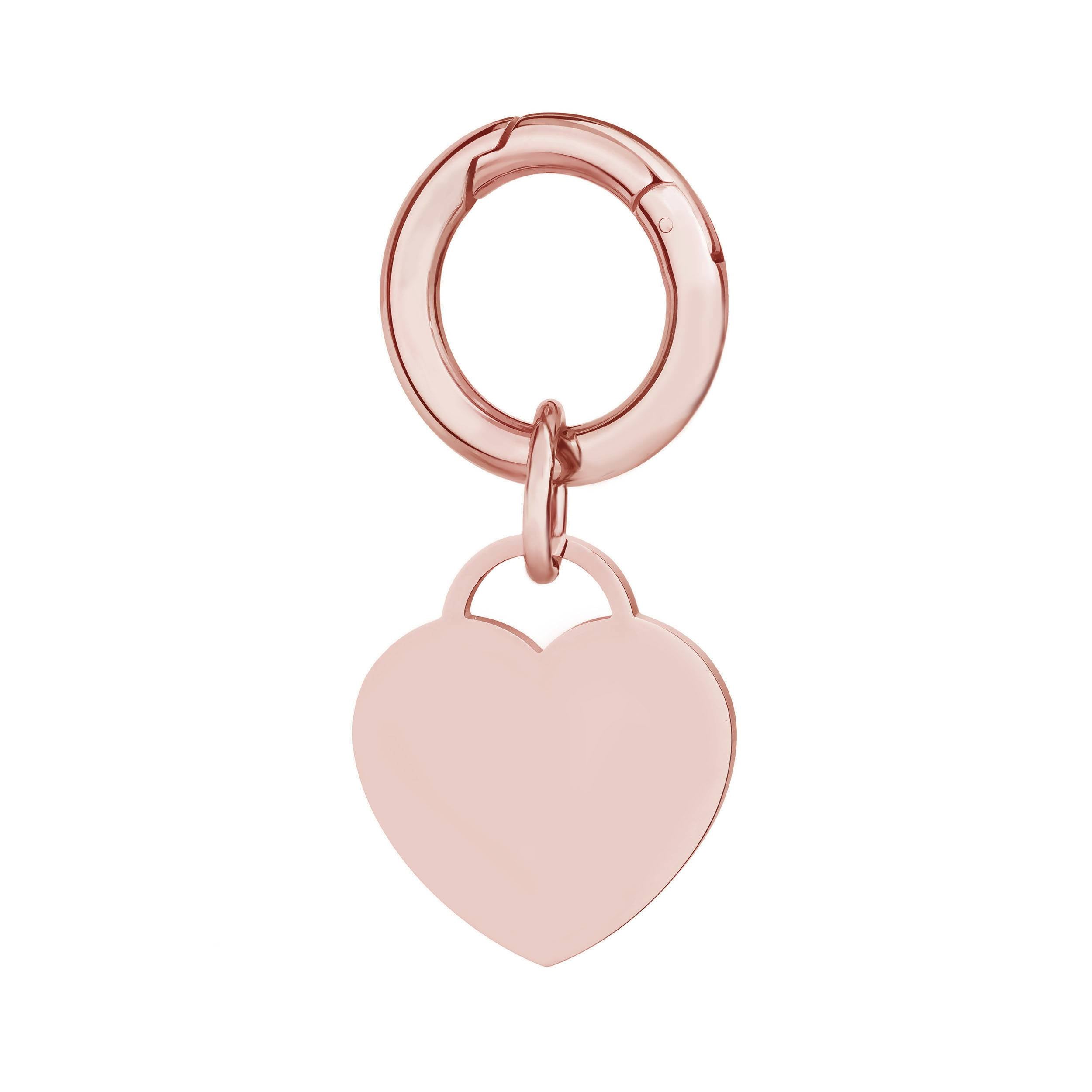 Deluxe Large Rose Gold Heart Pet Tag