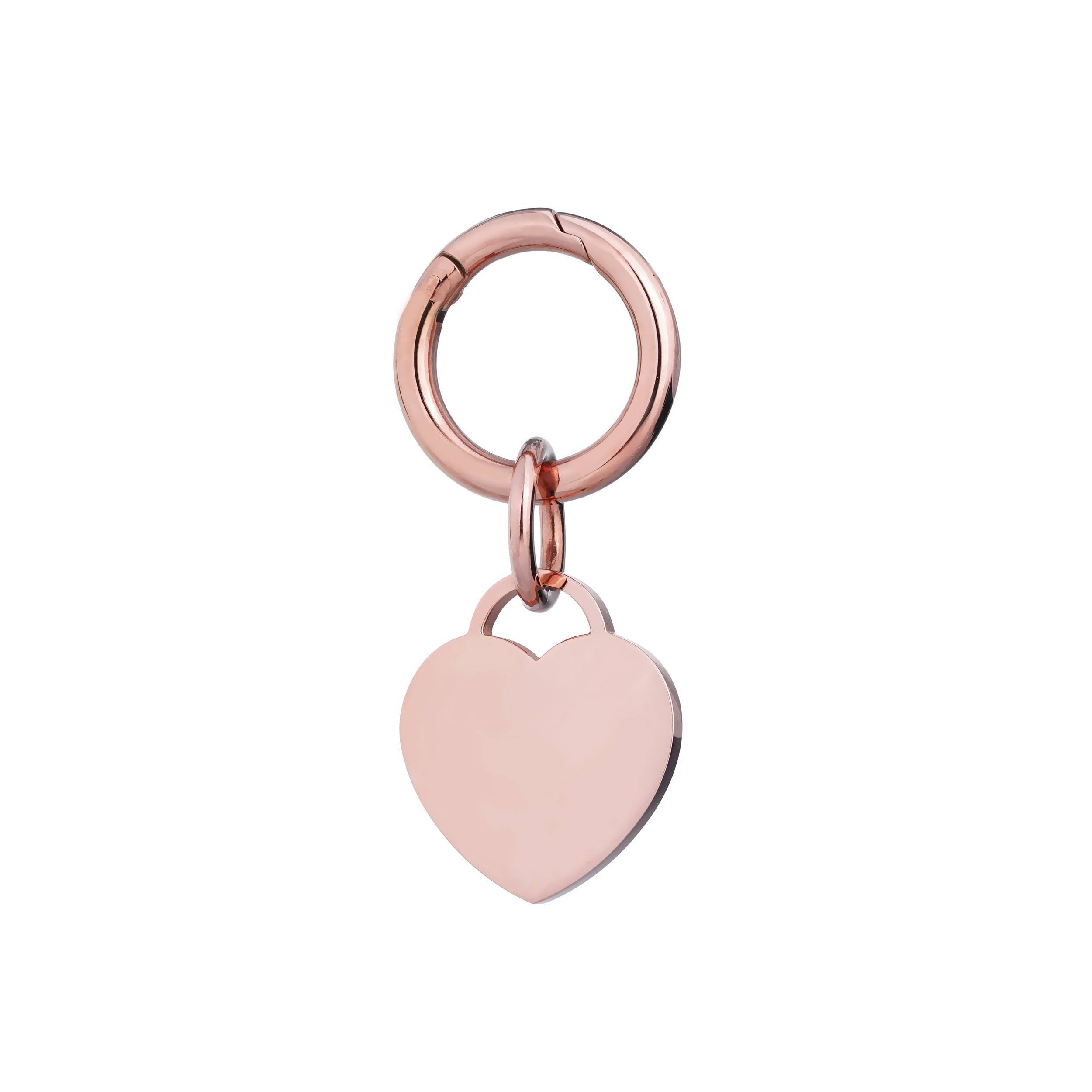 Deluxe Small Rose Gold Heart Pet Tag