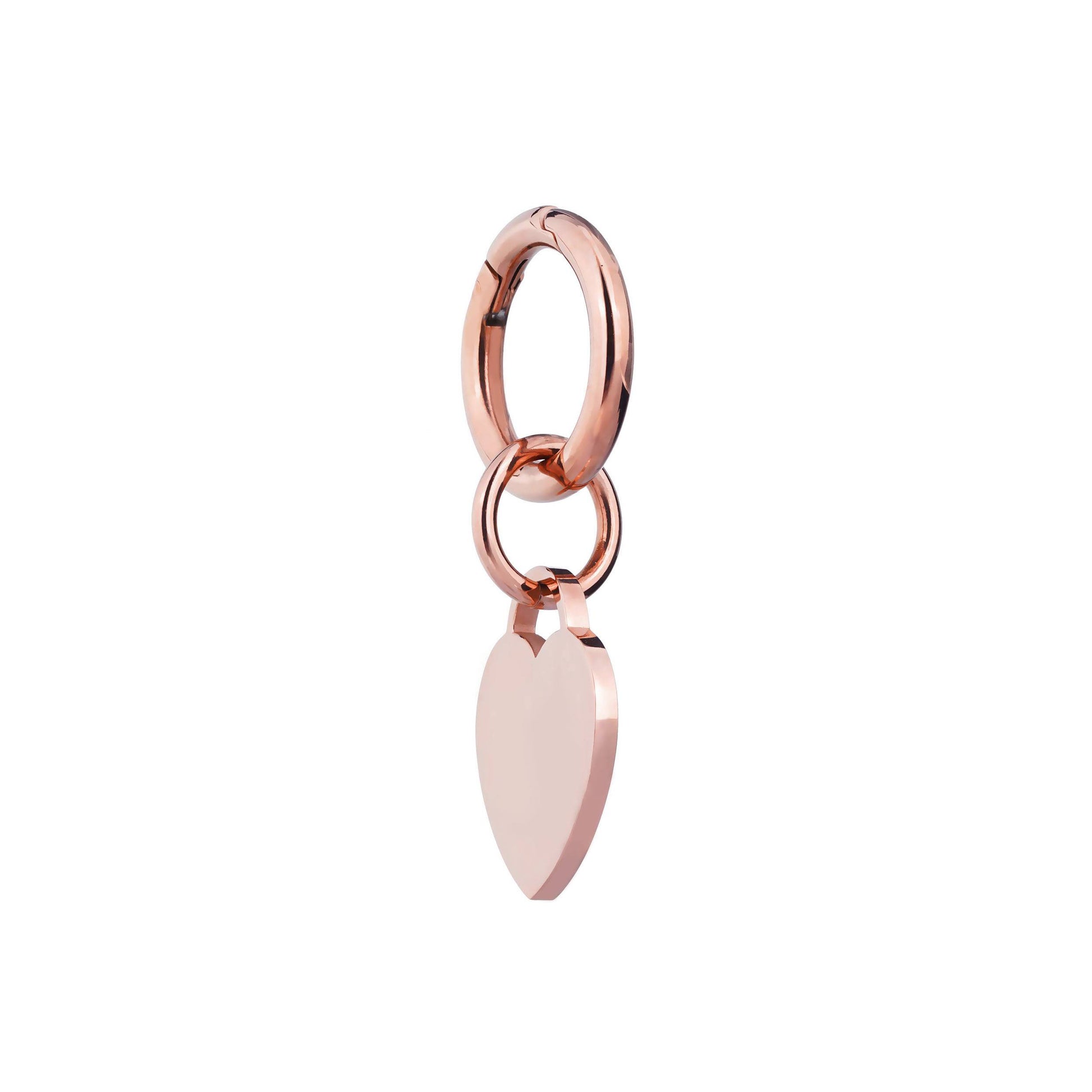 deluxe rose gold small pet tag side view