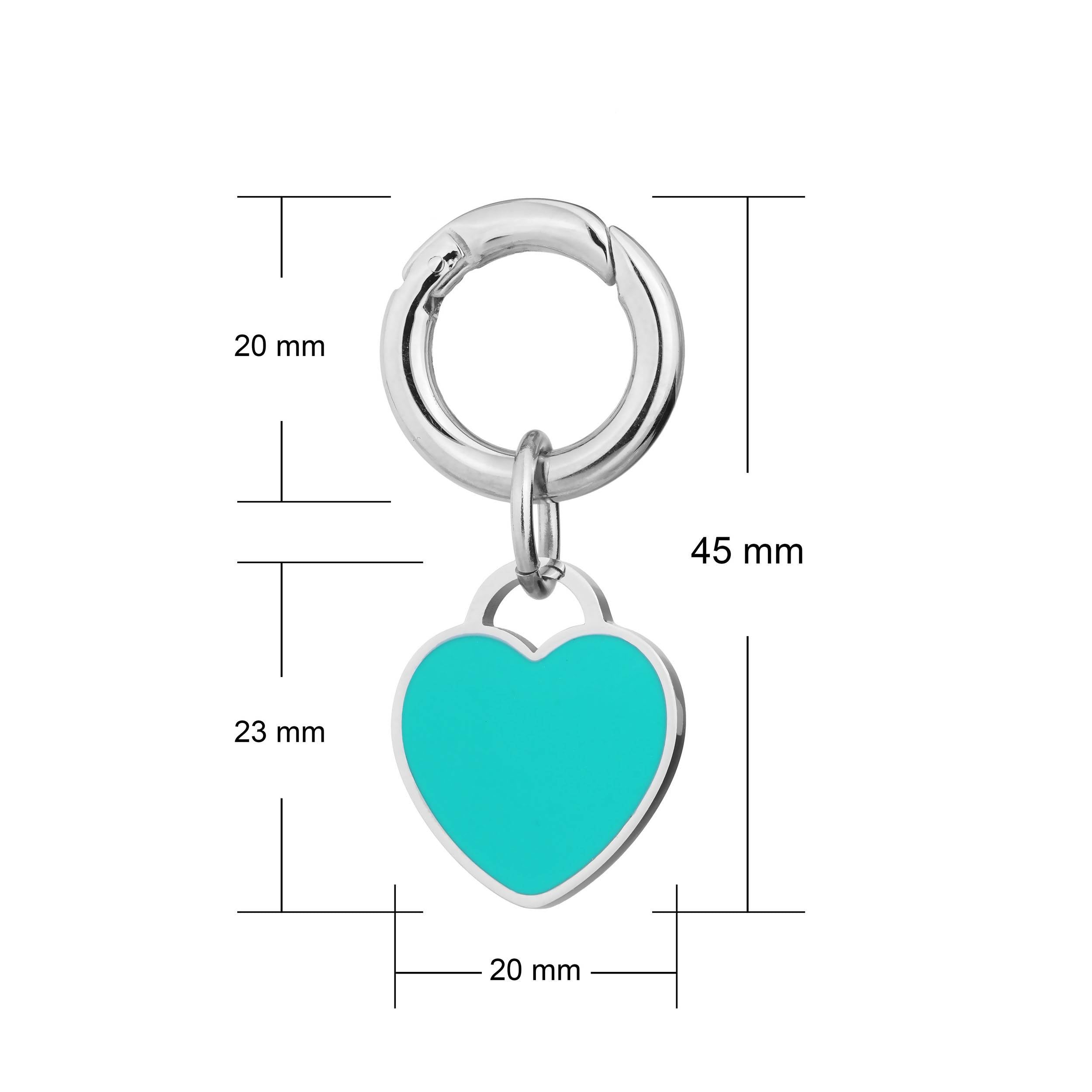 deluxe small pet heart tag dimensions