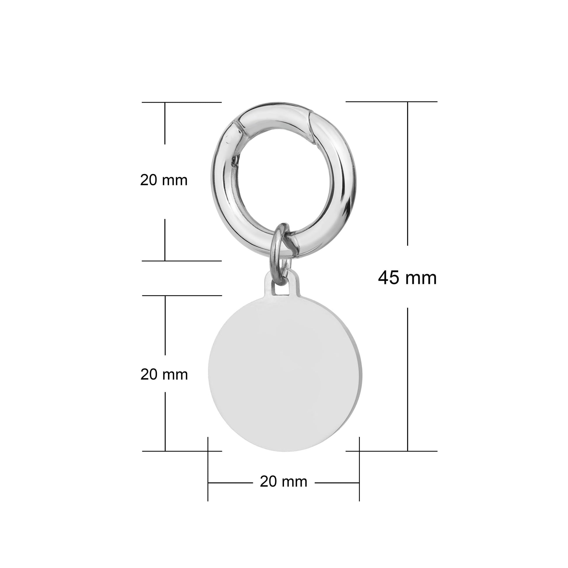 deluxe small disc pet id tag add engraving 