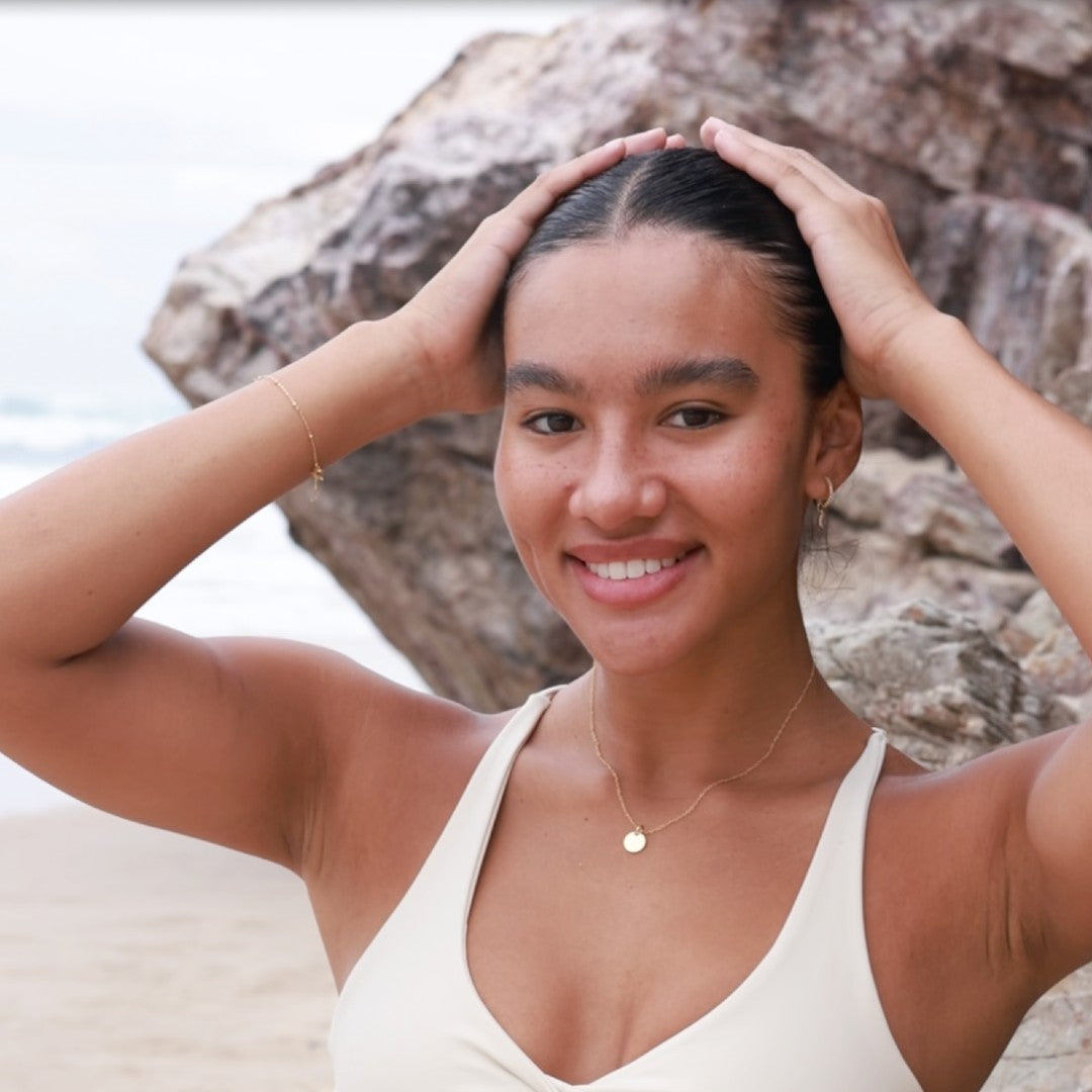 mini disc bracelet and necklace can be engraved to create personal gift