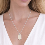 dog tag neckace with CZ bail 