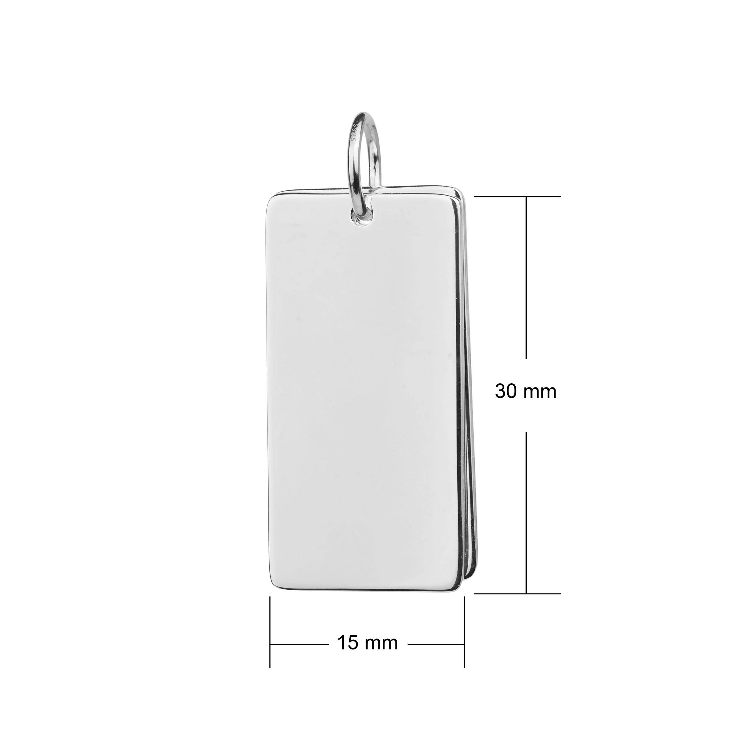 double large bar pendant 15 x 30 mm