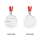 Engraved Silver Bauble Ornament