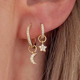 Diamante Gold Huggie Earrings – Mix & Match Charms