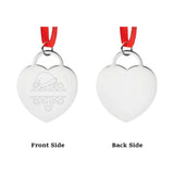 Engraved Silver Heart Ornament