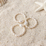 elastic pearl ring