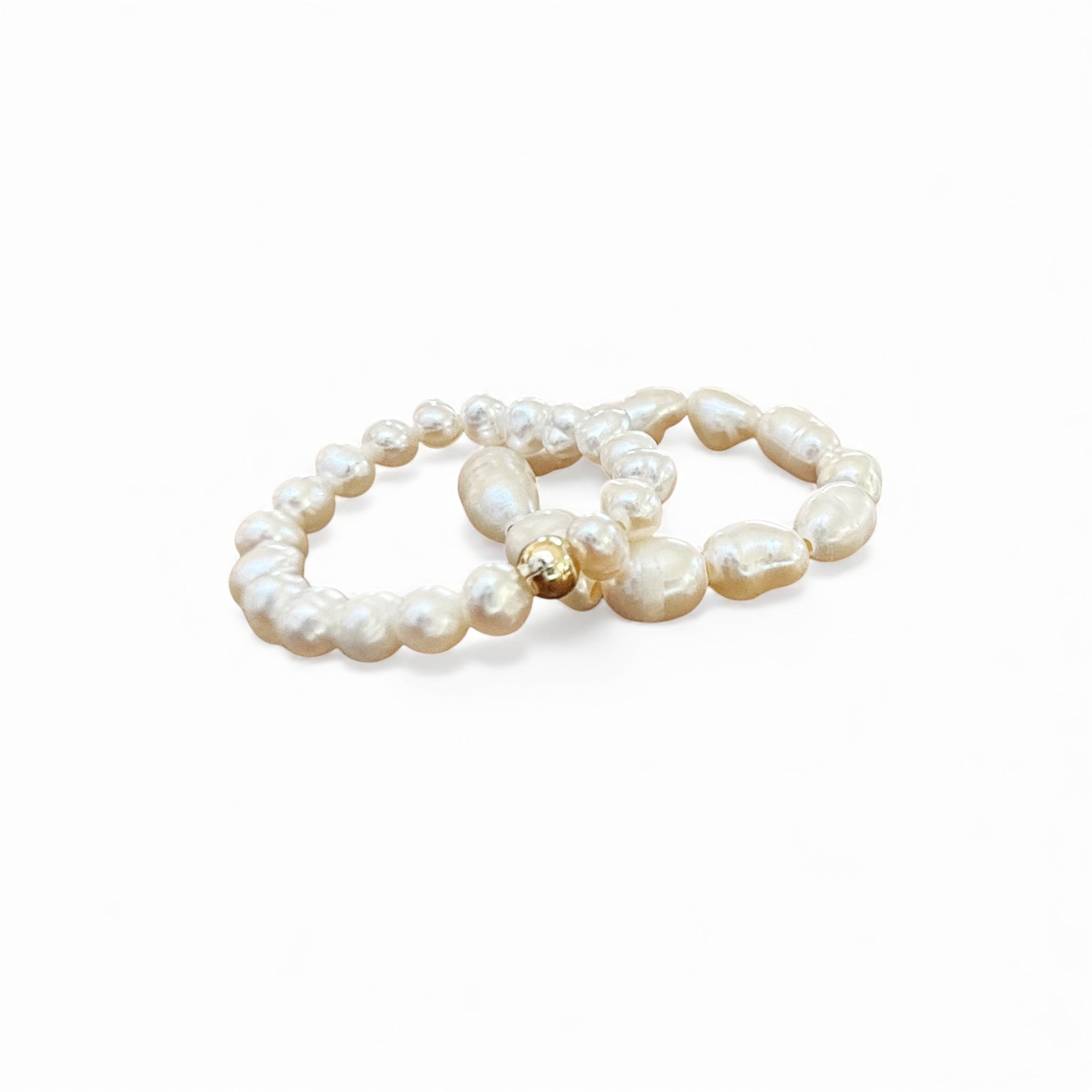 Stretch Pearl Ring Set