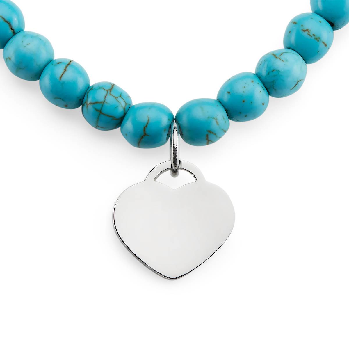 engrave this the heart in this bead bracelet