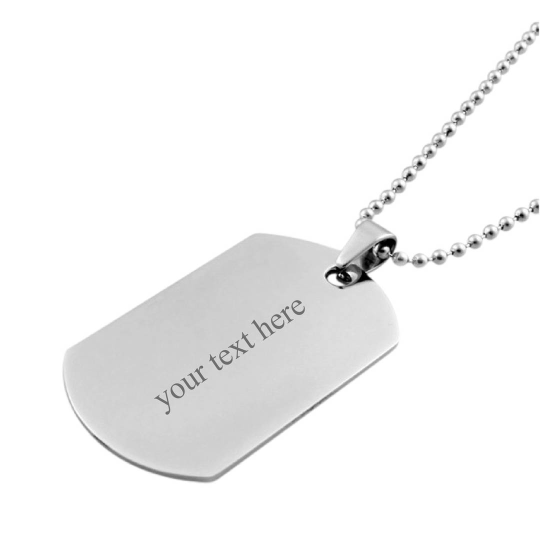 Steel Men s Dog Tag Necklace Engraved Jewellery Top Gifts For Men