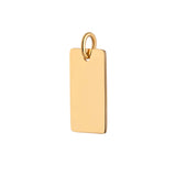 Personalised 9ct gold bar pendant with custom engraving options