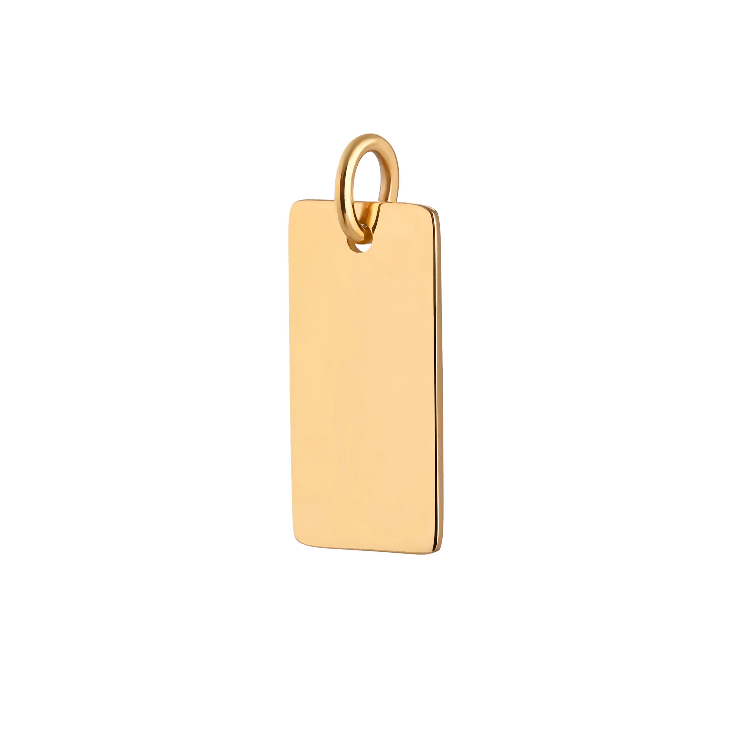 Personalised 9ct gold bar pendant with custom engraving options