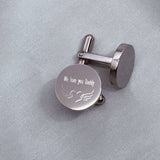 Engraved Round Cufflinks