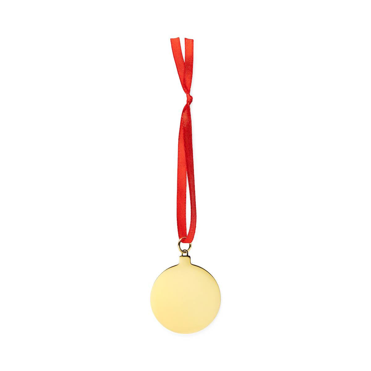 engraved gold bauble ornament