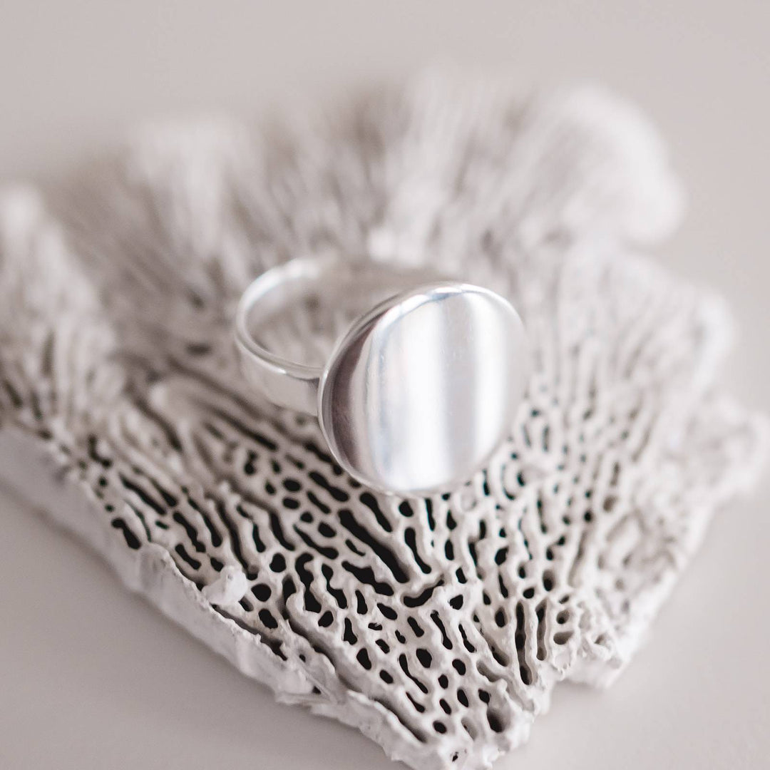 Large Sterling Silver Disc Ring – The Silver Store