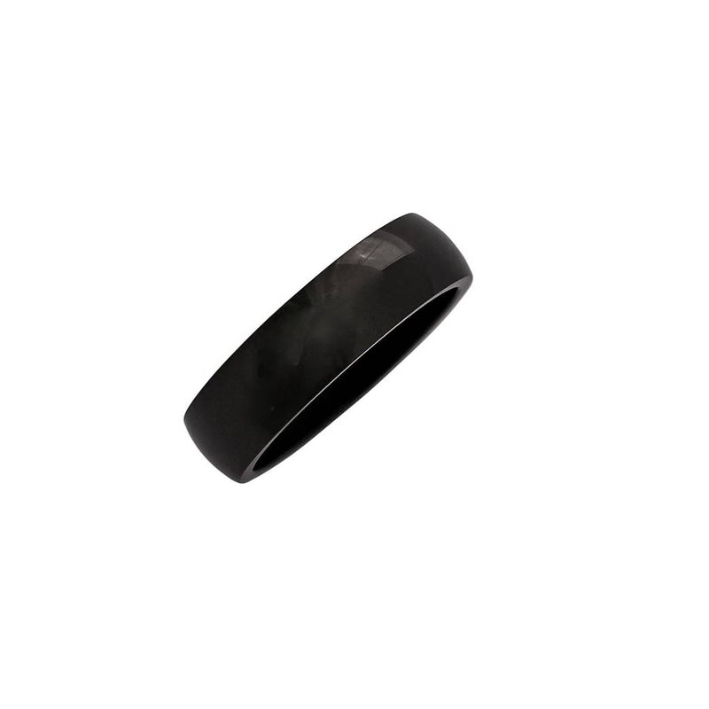 engraved mens black steel ring