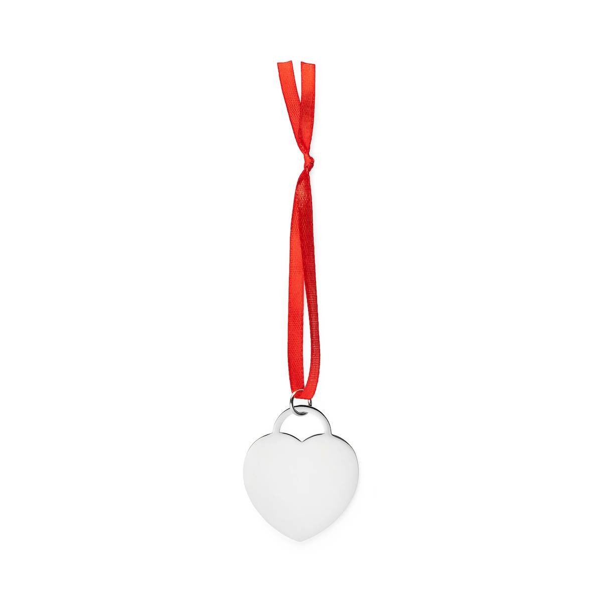 engraved silver heart ornament