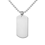 engraved stainless steel dog tag necklace