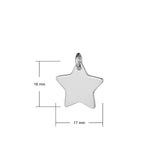 17mm wide engraved star pendant