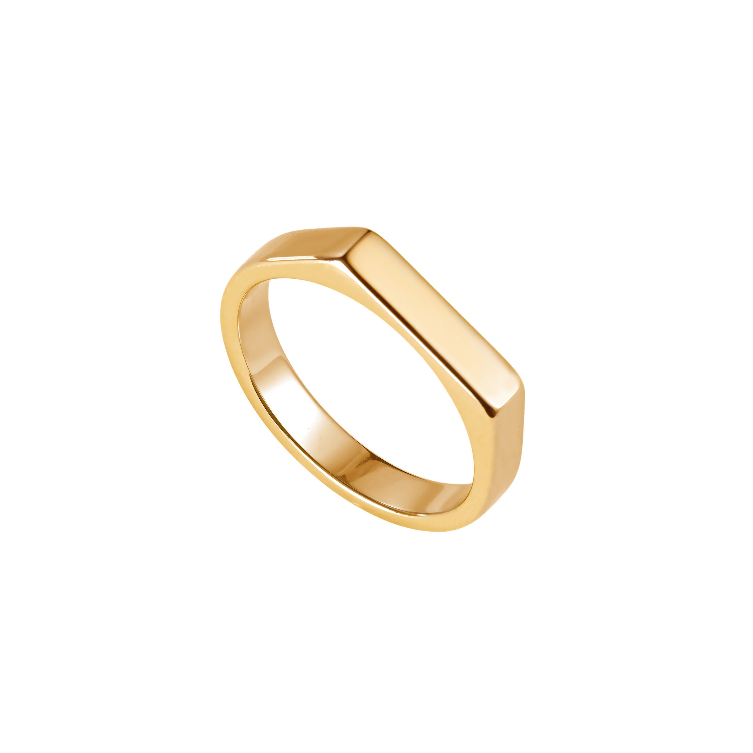 Gold Signature Slim Signet – The Silver Store