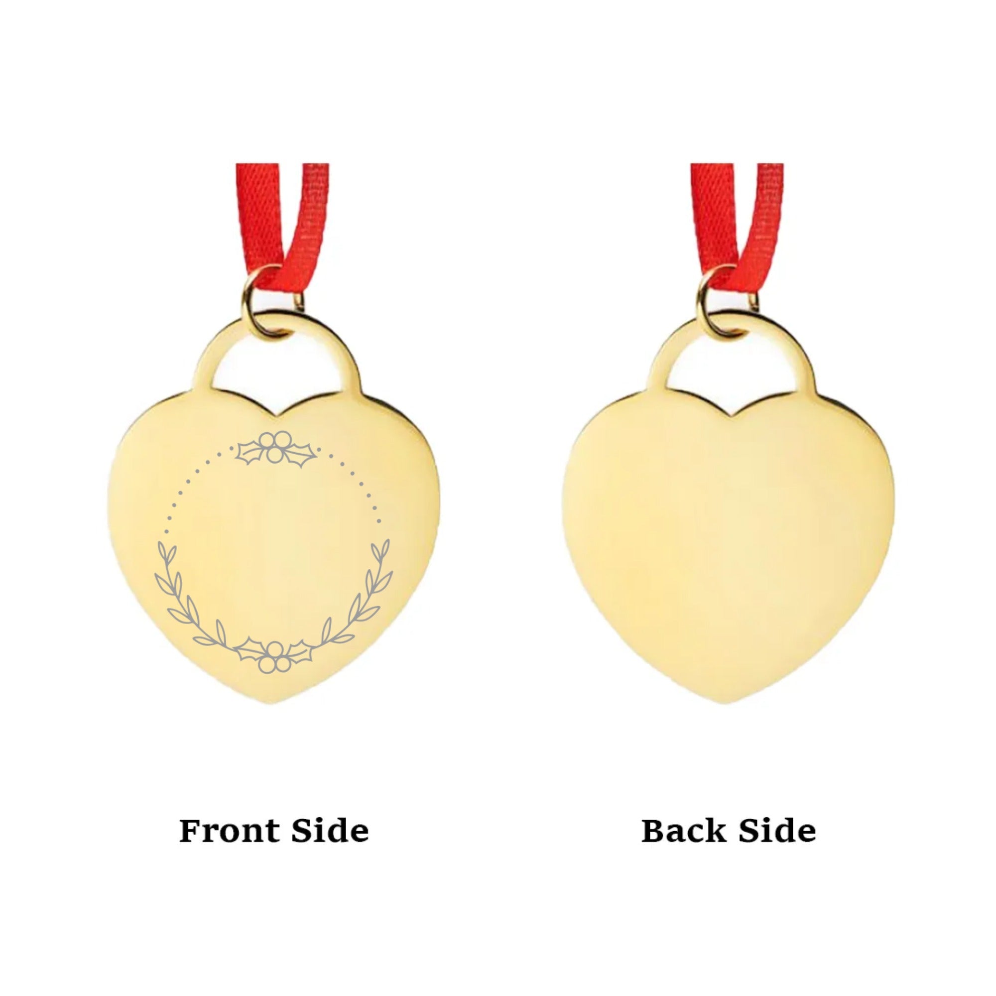 Engraved Gold Heart Ornament