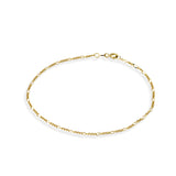 figaro chain anklet gold plated sterling silver