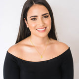 45cm ball chain with gold oval pendant