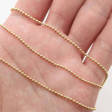 1.5mm Gold Ball Chain - 45cm