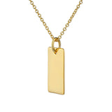 Yellow Gold Bar Necklace