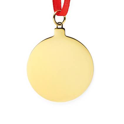 gold bauble ornament engraving design