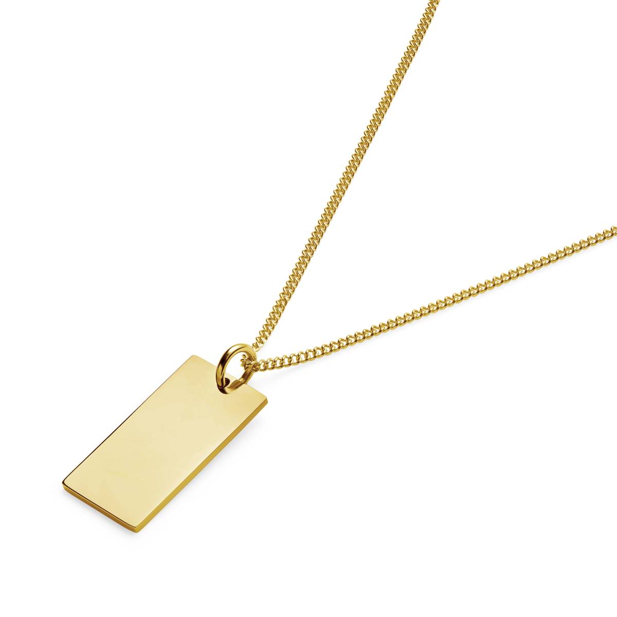 gold coloured steel bar necklace men