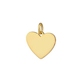 gold heart pendant 17mm wide