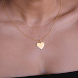 Engraved Gold Heart Pendant