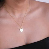 gold heart tag pendant